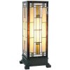 5LL-5445 Stolová lampa Tiffany 18x45 cm Hnedá sklenená štvorcová stolová lampa