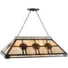 LumiLamp 5LL-5473 Závesné svietidlo Tiffany 92x47x126 cm béžovo-hnedé kovové sklo