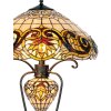 LumiLamp 5LL-5475 Tiffany stolová lampa Ø 46x76 cm žltá sklenená stolová lampa