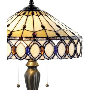 Stolová lampa Tiffany Ø 40x58 cm prírodná farebná