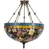 LumiLamp 5LL-5517 Závesná lampa Tiffany Ø 70x75 cm Modrá béžová kovová sklenená vážka