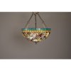 LumiLamp 5LL-5517 Závesná lampa Tiffany Ø 70x75 cm Modrá béžová kovová sklenená vážka