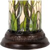 LumiLamp 5LL-5539 Stĺpik Tiffany Ø 31x78 cm Zelené biele sklo Kvety okrúhle
