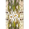 LumiLamp 5LL-5539 Stĺpik Tiffany Ø 31x78 cm Zelené biele sklo Kvety okrúhle