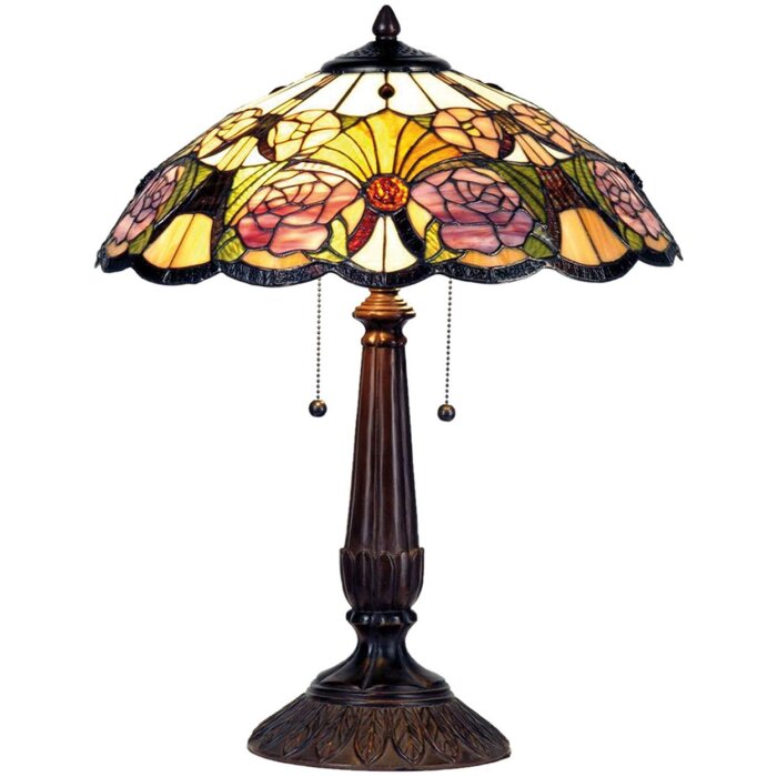 Stolová lampa Tiffany Ø 44x57 cm fialová farba