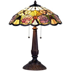Stolová lampa Tiffany Ø 44x57 cm fialová farba
