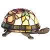 LumiLamp 5LL-5787 Tiffany stolová lampa 15x22x13 cm hnedočervené sklo korytnačka