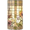 LumiLamp 5LL-8825 Nástenné svietidlo Tiffany 20x11x36 cm Béžovo zelené kovové sklo
