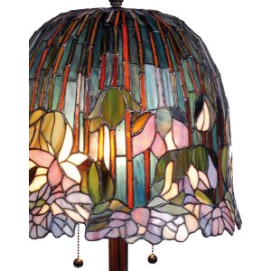 Stolová lampa Tiffany Ø 37x68 cm fialová farba