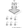 Luster zo železa a skla Ø 50 cm - 5LL-CR32 Clayre Eef