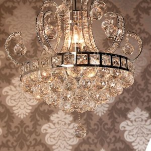 LumiLamp 5LL-CR33 Luster Ø 50x43-168 cm Kovové sklo zlatej farby
