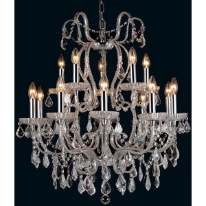 Luster zo železa a skla Ø 71 cm - 5LL-CR62 Clayre Eef