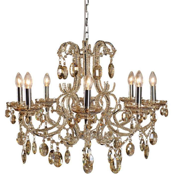 Luster zo železa a skla Ø 70 cm - 5LL-CR68CP Clayre Eef