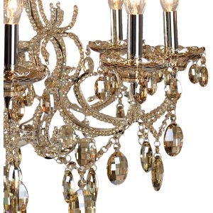 Luster zo železa a skla Ø 70 cm - 5LL-CR68CP Clayre Eef