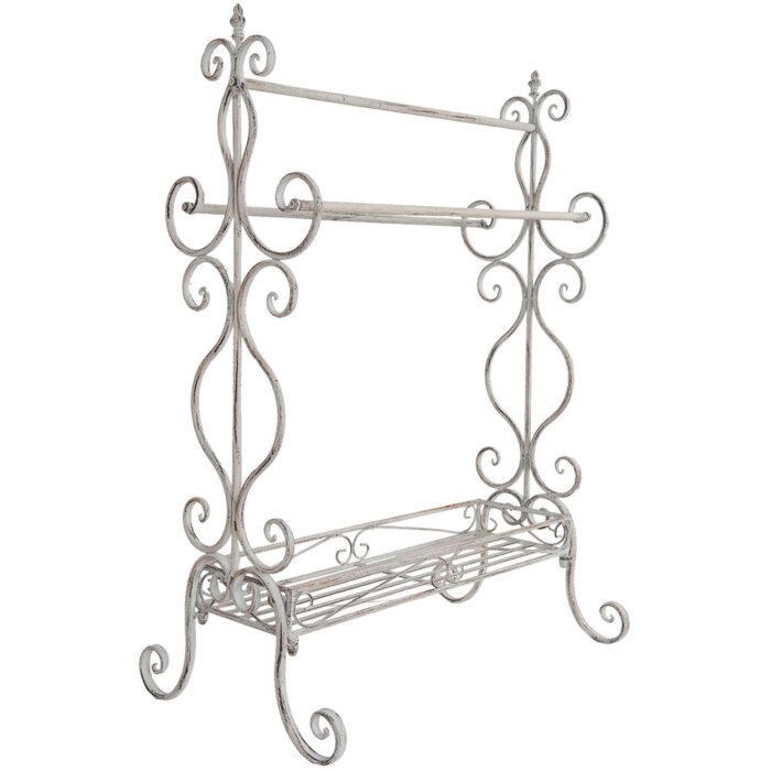 Clayre & Eef Handtuch-Halter weiß shabby 65x40x92 cm