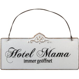 Textová tabuľka Hotel Mama - 63145 Clayre Eef biela