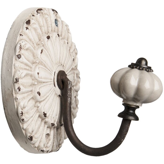 Háčik BLÜTE - 10x8x10 cm shabby white