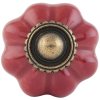 Nábytkový gombík Ø 3 cm v červenej farbe - 63501