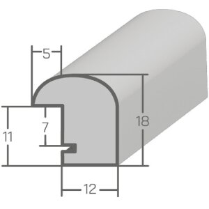MendeFrames Holzrahmen H004 Schwarz 40x50 cm Normalglas