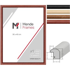 MendeFrames H004 Holzrahmen Halbrundprofil Eiche Mahagoni...