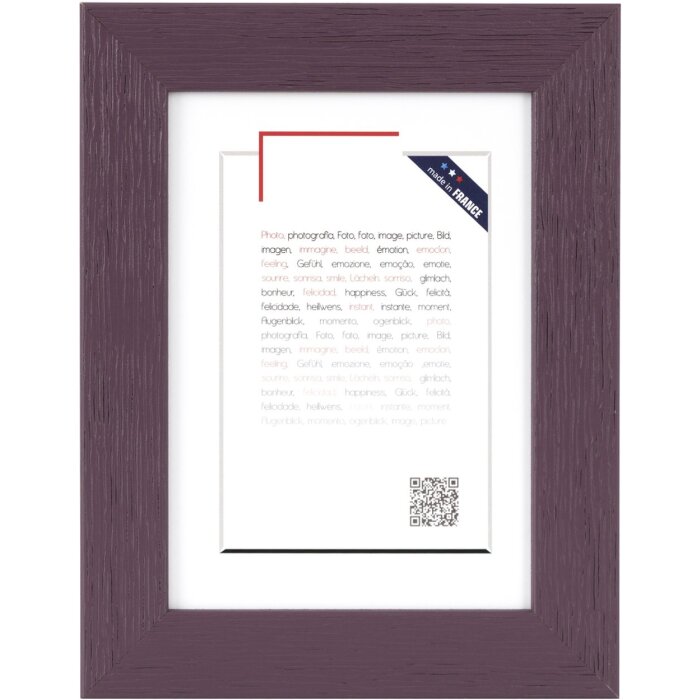 Tutti Frutti drevený rám 10x15 cm fialový