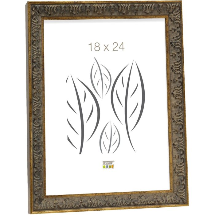 Rám na obraz zlato-šedý plast 20,0 x28,0 cm S95MA