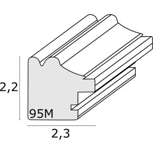 Rám na obraz zlato-šedý plast 20,0 x28,0 cm S95MA