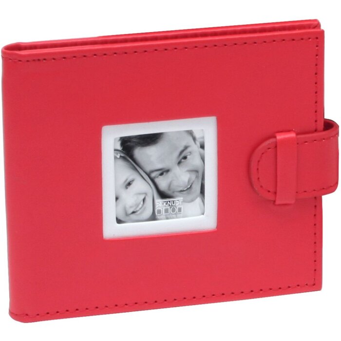 Zasúvací album červená koža 6,0 x8,0 cm S65BF
