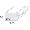 Rám na obraz sivý plast 15,0 x20,0 cm S45VF