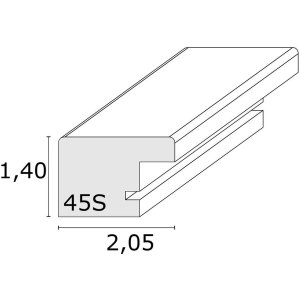 Drevený rám S45S čierny 20,0 x 20,0 cm