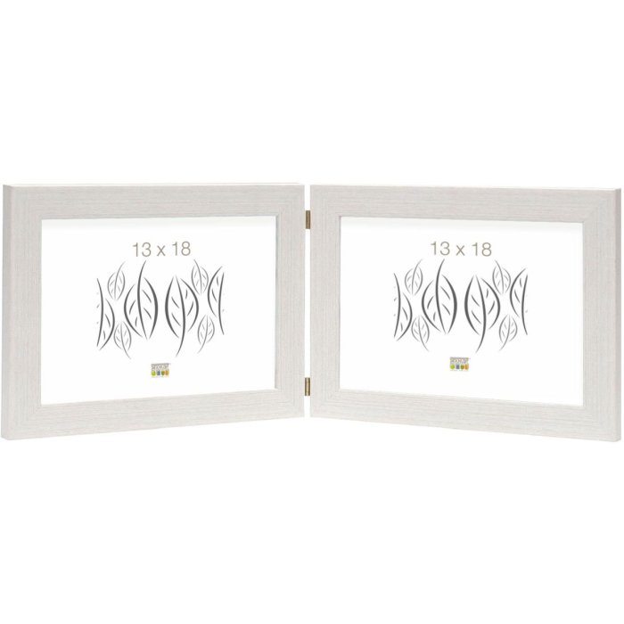 Dvojitý rám S41VF1H biely 2 fotografie 10x15 cm na šírku