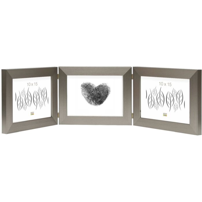 Trojitý rám Deknudt S41VD1 strieborný 3 fotografie 13x18 cm na šírku
