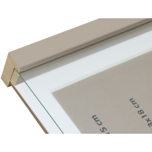 Rám na obraz s paspartou z dreva taupe 30,0 x40,0 cm;20,0 x30,0 cm S223K