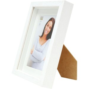 Rám na obraz s paspartou z bieleho dreva 18,0 x24,0 cm;13,0 x18,0 cm S223K