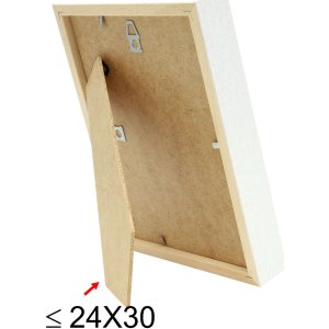 Rám na obraz s paspartou z bieleho dreva 18,0 x24,0 cm;13,0 x18,0 cm S223K