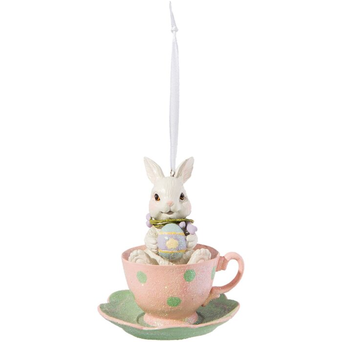 6PR2175 - Prívesok králik 9x11 cm farebný