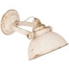 Clayre & Eef 6LMP481W Nástenné svietidlo 21x30x19 cm biela železná okrúhla nástenná lampa