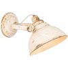 Clayre & Eef 6LMP481W Nástenné svietidlo 21x30x19 cm biela železná okrúhla nástenná lampa