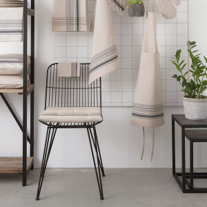 Stolička čierna - 42x55x83 cm zo železa