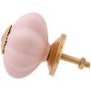 Clayre & Eef 63803 Kľučka na dvere Ø 4 cm Ružová keramika