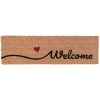 Clayre & Eef MC128 Rohožka na dvere Welcome hnedá 75x22x2 cm