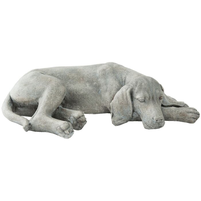 Dekoratívna figúrka psa Clayre & Eef - 58x35x15 cm, sivá