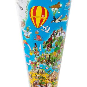 Školský kužeľ 35 cm mapa sveta - 93 070 Goldbuch