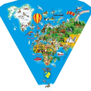 Školský kužeľ 35 cm mapa sveta - 93 070 Goldbuch