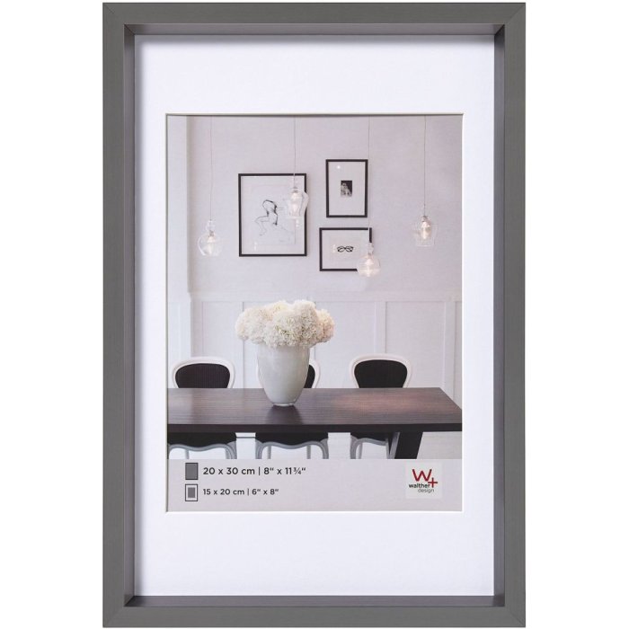 Walther plastový rám Steel Style 50x60 cm oceľ s paspulkou 40x50 cm