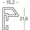Walther plastový rám Steel Style 50x60 cm oceľ s paspulkou 40x50 cm