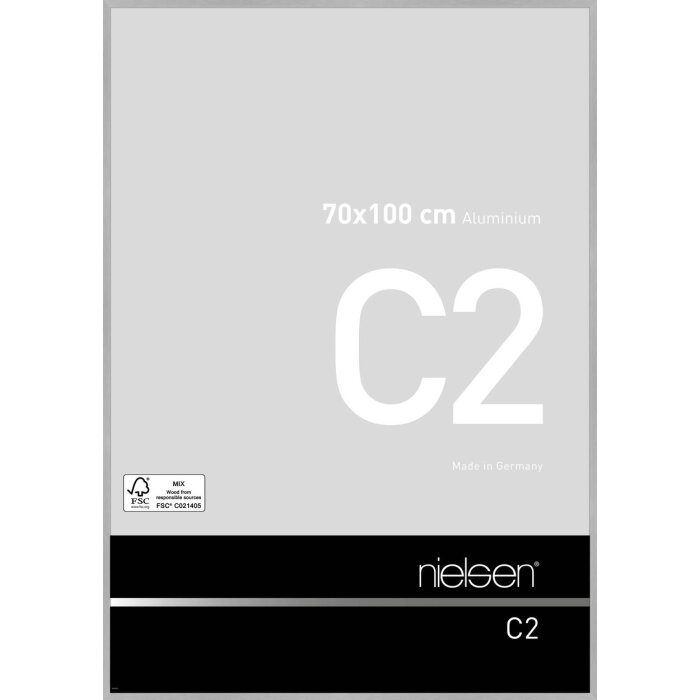 Nielsen hliníkový rám C2 štruktúra strieborná matná 70x100 cm