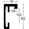 Nielsen hliníkový rám C2 štruktúra strieborná matná 70x100 cm