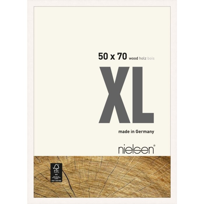 Nielsen drevený rám XL 50x70 cm biely nepriehľadný