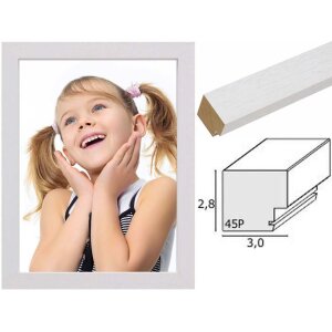 Rám obrazu biele drevo S45PK1